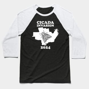 Cicada Invasion 2024 Great Eastern Brood XIX XIII USA Baseball T-Shirt